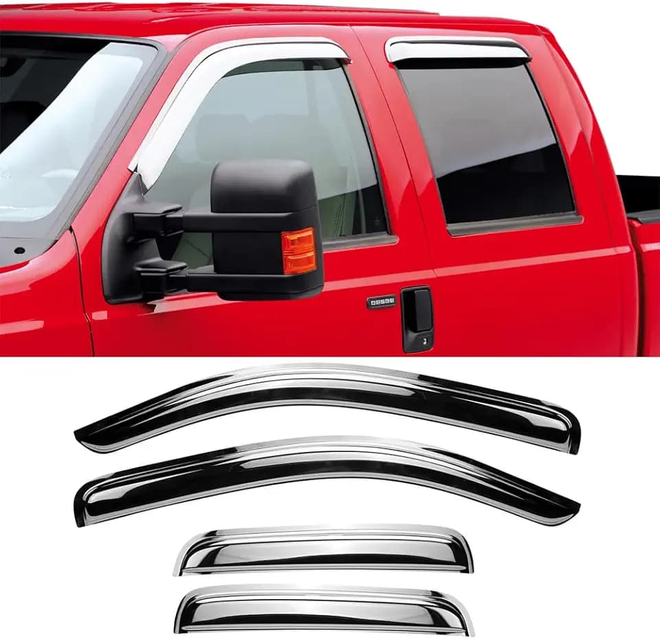 Chrome Visors for 09-18 Dodge Ram 1500,19 Ram 1500 Classic Quad Cab 94101Y