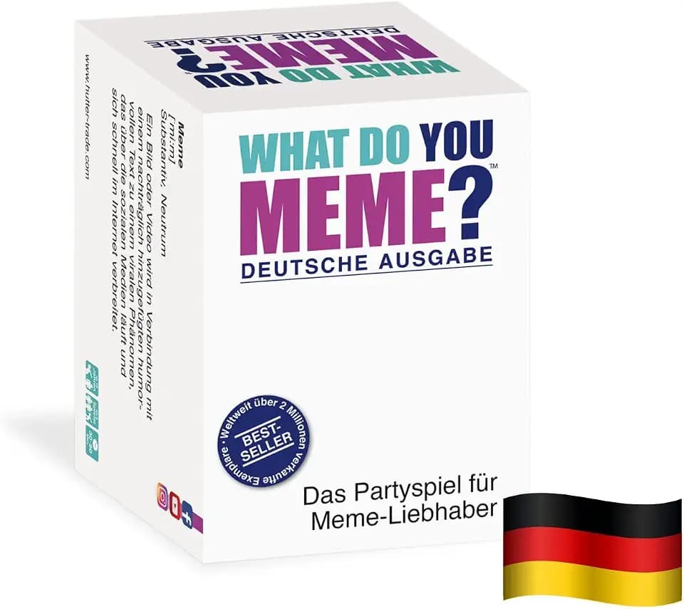 HUCH! | What Do You Meme Deutsch | Kartenspiele für Erwachsene | Partyspiele ab 18 | Meme Spiel | Kartenspiel & Gesellschaftsspiele | Deutsche Ausgabe | Ab 3 Spielern ab 18 Jahren
