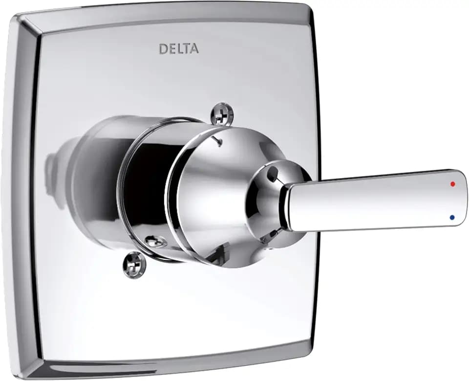 Delta Faucet Ashlyn 14 Series Single-Function Chrome Shower Valve Trim Kit, Shower Handle, Delta Shower Trim Kit, Chrome T14064 (Valve Not Included)