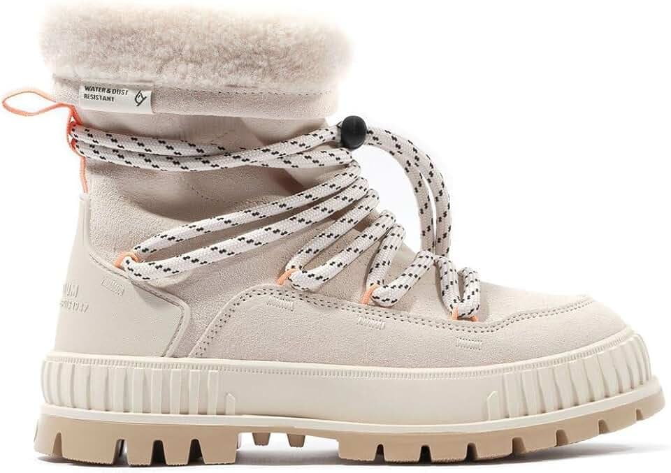 PALLADIUM Damen Pallashock Winterstiefel, Almond Milk, 38 EU