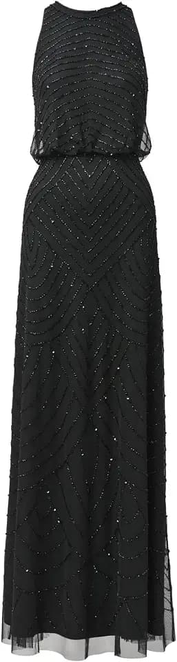 Adrianna Papell Women's Beaded Halter Long Dress