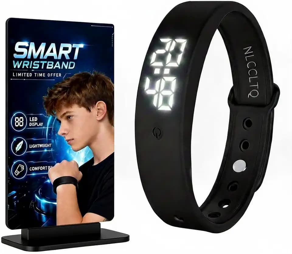 Vibrating Alarm Wristband Effective Alarm Clocks for Deep Sleepers Heavy Sleeps Wrist Silent Vibration Watch Extremely Wake up Clock Wearable Band that Won't Wake Partner for Deaf Sleeper