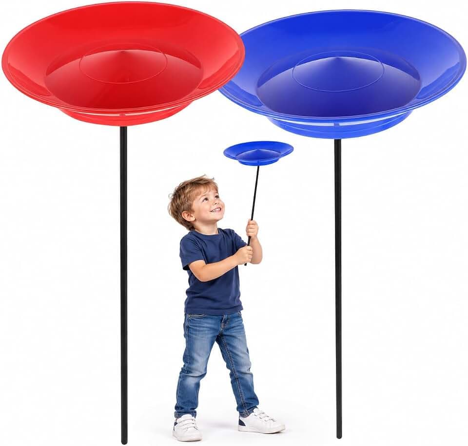 BESPORTBLE 2er-Set Jonglierteller mit Stäben für Kinder und Anfänger