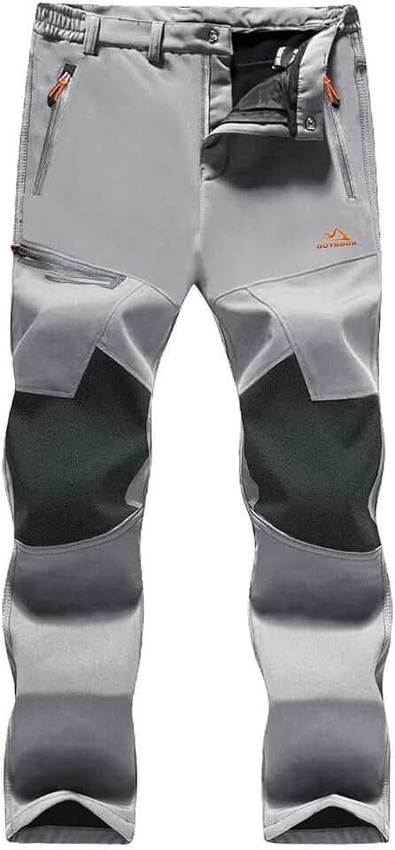 MAGCOMSEN Men's Snow Ski Winter Pants Waterproof Hiking Fleece Lined Pants
