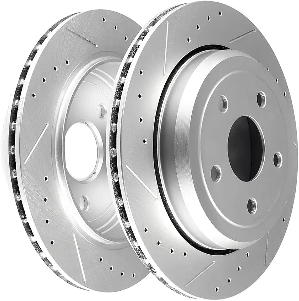 SCITOO Disc Brake Rotors Kits 53063 Rear Vented Brake Rotors Fit For Dodge For Durango 2011-2020,For Jeep For Grand Cherokee 2011-2020