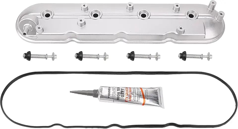 Valve Cover with Gaskets - Compatible with 1999-2010 4.8L, 5.3L, 5.7L, 6.0L, 6.2L Chevy Silverado, Suburban, Tahoe, Trailblazer, GMC Sierra, Yukon, Cadillac Escalade - Replace 12570427 264-965
