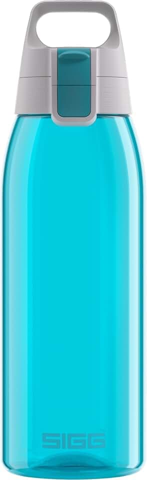 Sigg - Tritan Trinkflasche - Total Color ONE Aqua - Für Kohlensäurehaltige Getränke Geeignet - Spülmaschinenfest - Auslaufsicher - Leicht - BPA-frei - Hellblau - 1L