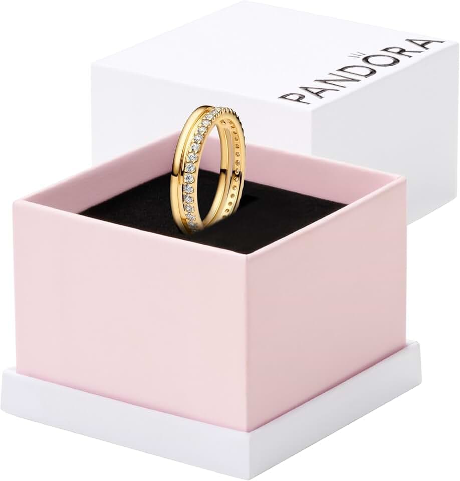 PANDORA Damen-Ring Doppelband Goldfarben 163799C01