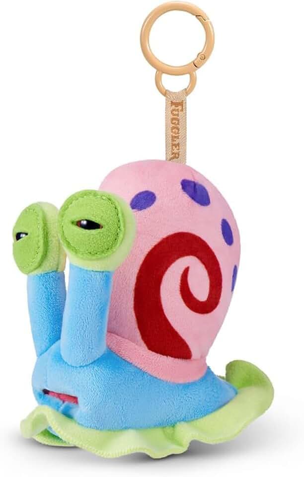 Fuggler SpongeBob 5-Inch Plush Keyring by ZURU, Funny Ugly Monster Bag Clip-on Stuffed Animal, Multiple Characters Available