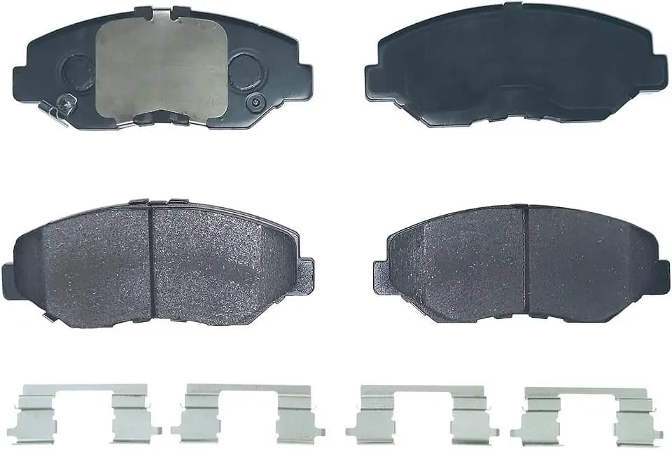 1BP00360AB Front Disc Brake Pad Set compatible with Acura ILX 2015-2013, Honda Accord 2017-2003, Civic 2015-2012, Civic 2021-2020, CR-V 2004-2002, CR-Z 2016, Element 2011-2003, Fit 2014-2013