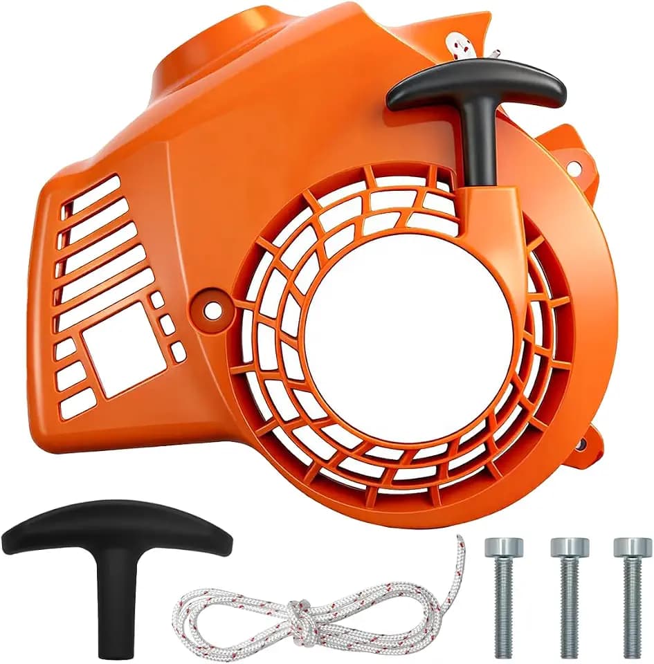 BG50 Recoil Pull Start for Stihl BG50 Leaf Blower Starter Assembly Rewind Pulley Spring Kit with Mounting Screws Replaces 4229-080-2107 42290802107 4229 080 2107