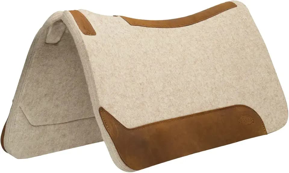 Weaver Equine Wool Blend Felt Western Saddle Pad for Horses, 30" x 30"
