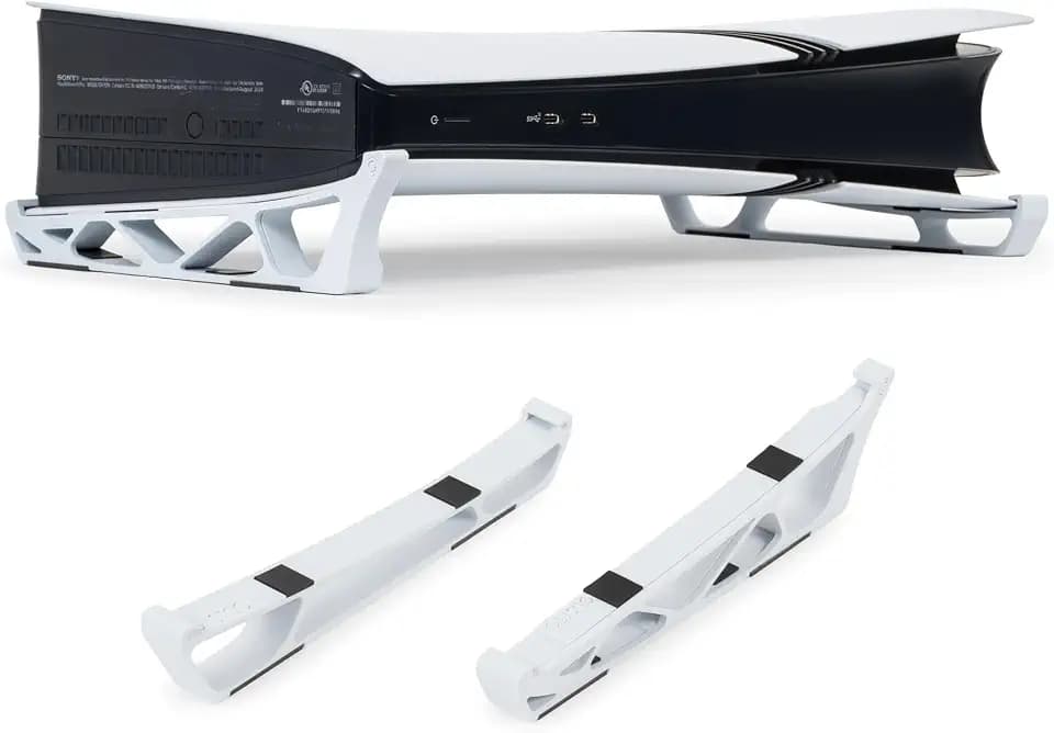 Glistco Skates - Horizontal Stand for PS5 Pro Compatible with Disc & Digital Edition (Original White)