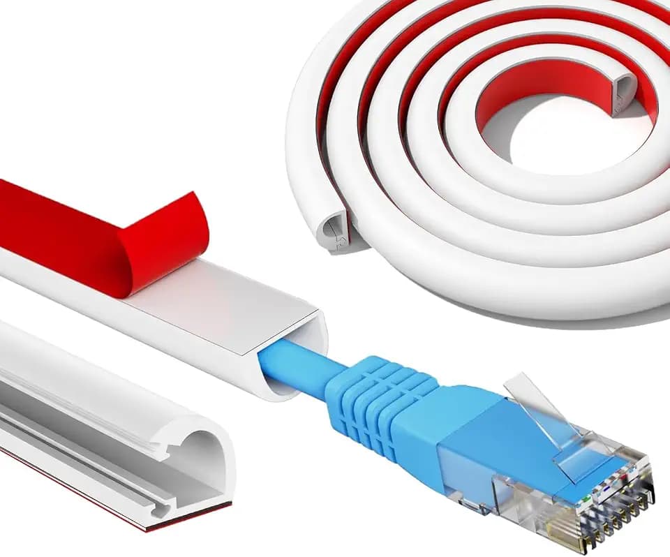 78'' Wall Cord Hider, Self Adhesive Silicone Cord Covers for Wires On Wall, Cord Hider for Wall Mount TV, Flexible Cable Cover Raceway Kit for 1 Wire (0.55" W x 0.39" H)
