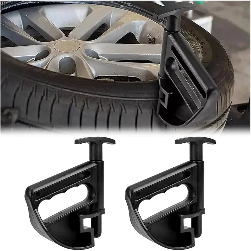 Bittwee 2PCS Car Tire Changer, Nylon Vehicle Tire Bead Clamp Drop Center Tool, Heavy Duty Automotive Rim Pry Tire Changer Wheel Changing Helper Accessories, Universal for Most Cars