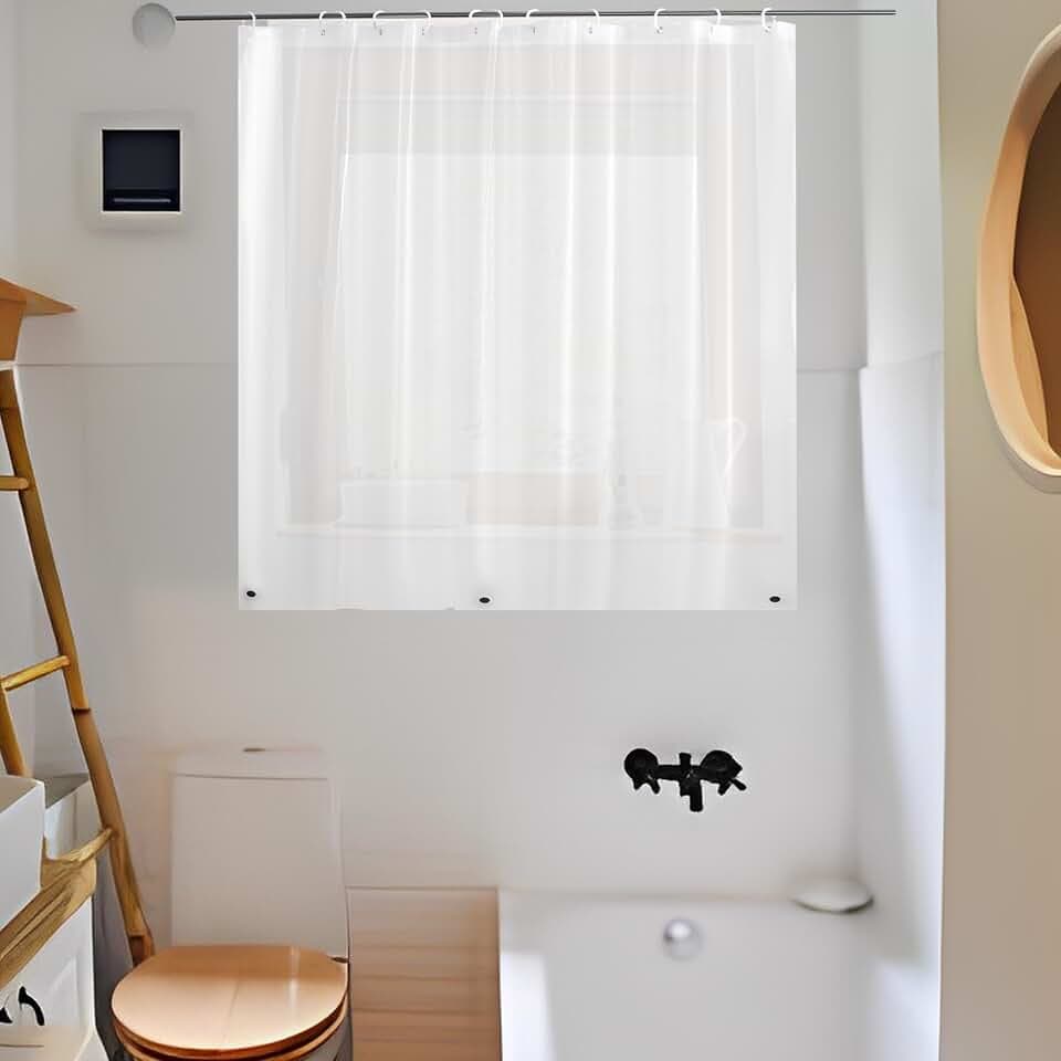 Waterproof Frosted Shower Curtain for Window Inside Shower 24x24