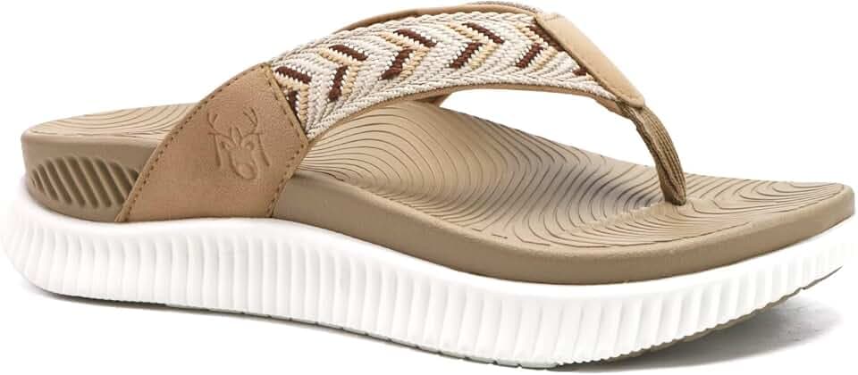 KuaiLu Damen Zehentrenner Stoßdämpfende Polsterung Sport Sandalen