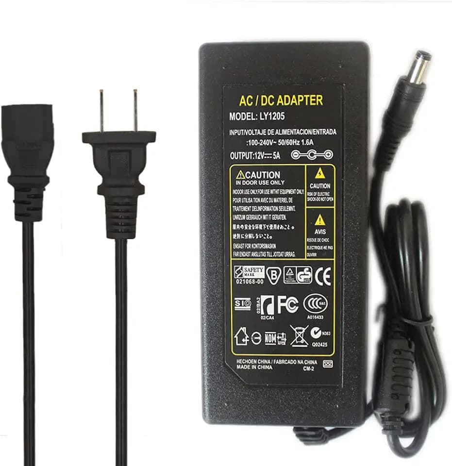 JOYLIT 12V 5A Power Supply Adapter 60W