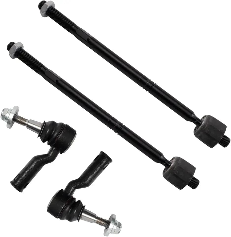 TRQ Front Inner and Outer Tie Rod Set 4 Piece