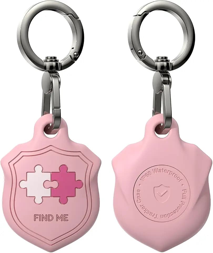 AirTag Holder Keychain, Waterproof AirTag Case with Swivel Key Ring
