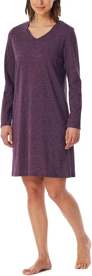 Uncover by Schiesser Damen Nachthemd langärmlig - 95cm lang - Nachtwäsche