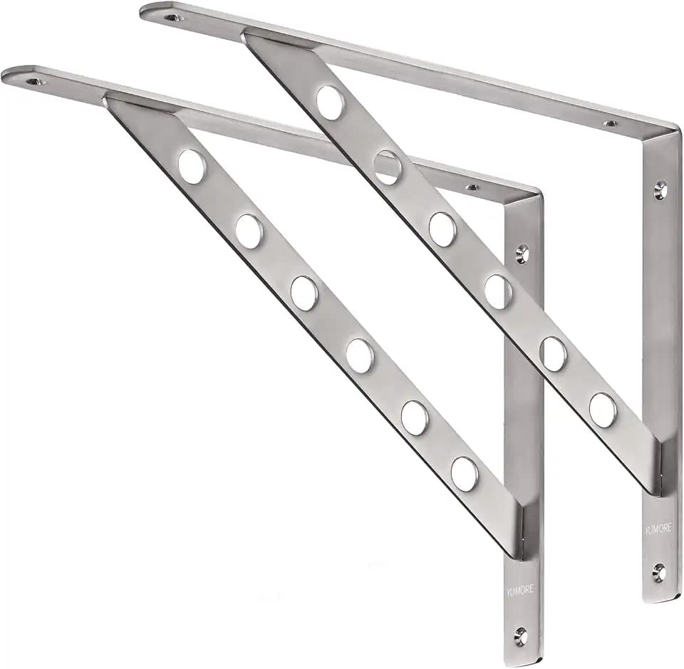 YUMORE Schwerlastkonsole 400x280 mm Regalträger Schwerlast Winkel Edelstahl