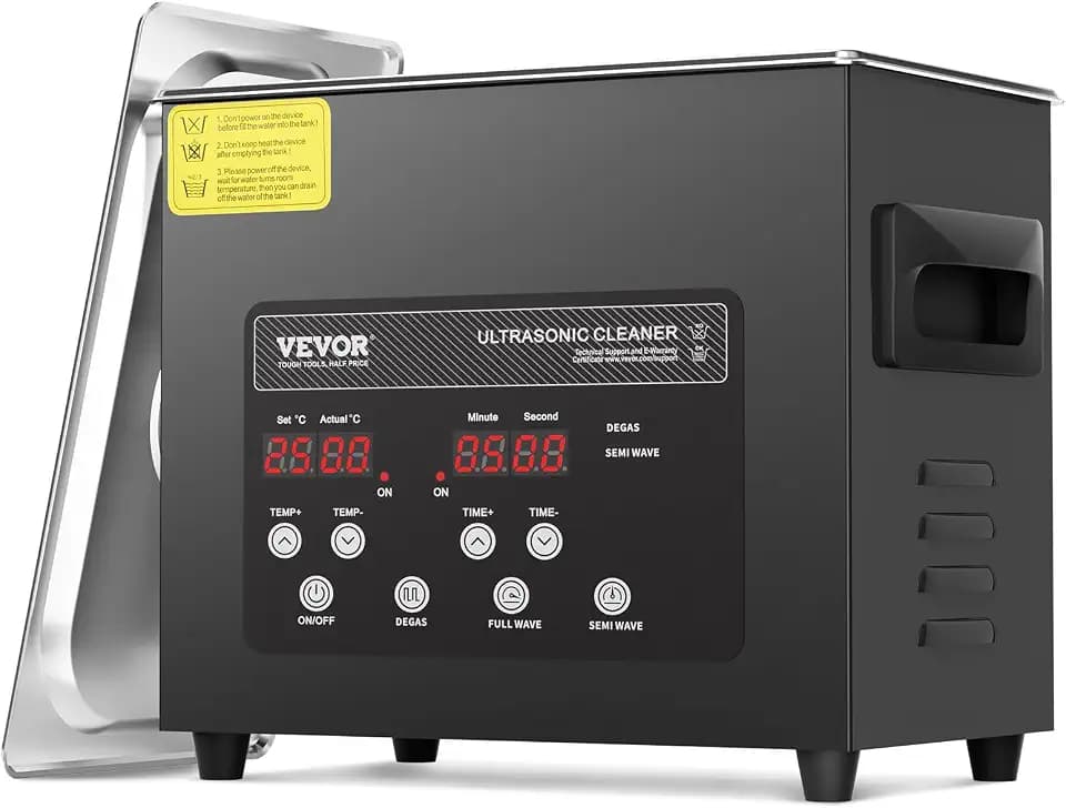 VEVOR Ultraschallreiniger 120 W digitales Ultraschallreinigungsgerät 3 L mit verbesserter Entgasung & Schonmodus, 40 kHz Ultraschallreinigungsgerät mit Timer & Heizung für Schmuck Brillen Schwarz