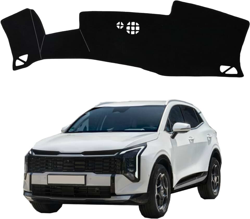 Dashboard Cover for 2025 2026 Kia Sportage (with HUD), Non-Slip Dashboard Protector & Sunshield, UV-Blocking, Anti-Glare Dash Mat Pad