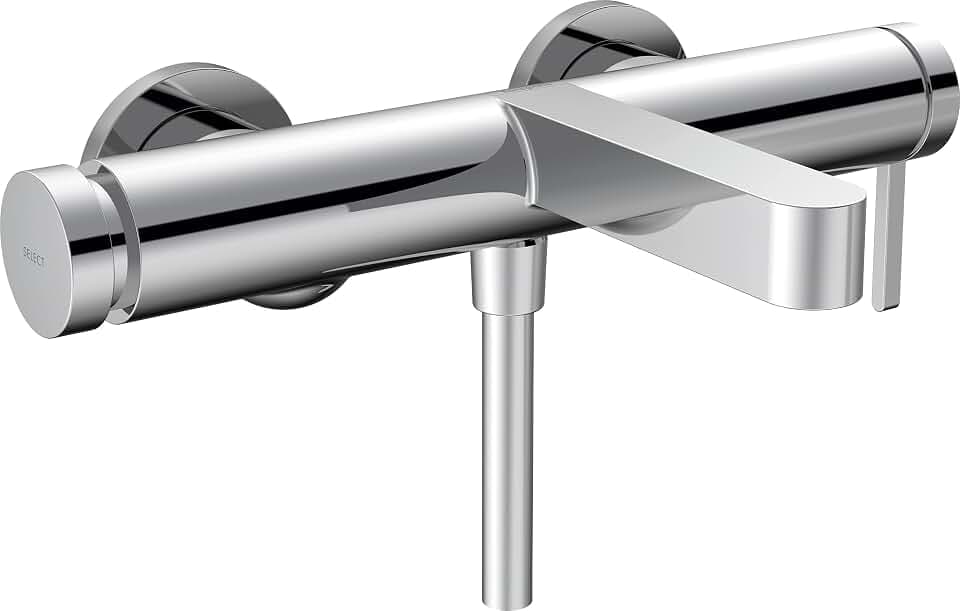 hansgrohe Wannenarmatur Finoris, Aufputz Badarmatur für 2 Funktionen, Chrom
