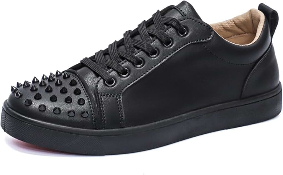 Men's Spiked - Toe Casual Sneakers, Fashionable Street - Style Shoes - Ideal for Urban Walks, Trendy Outfits & Daily Wear
