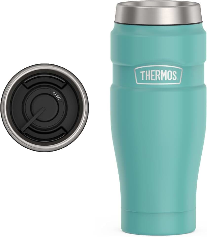 THERMOS Stainless King Stainless Steel Tumbler, 16oz, Matte Teal