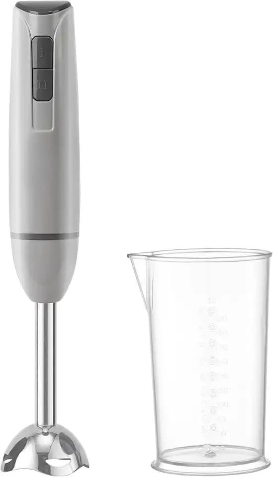 Tognana Iridea, Stabmixer mit 500 ml Messbecher, Kunststoff-Edelstahl, Perlgrau
