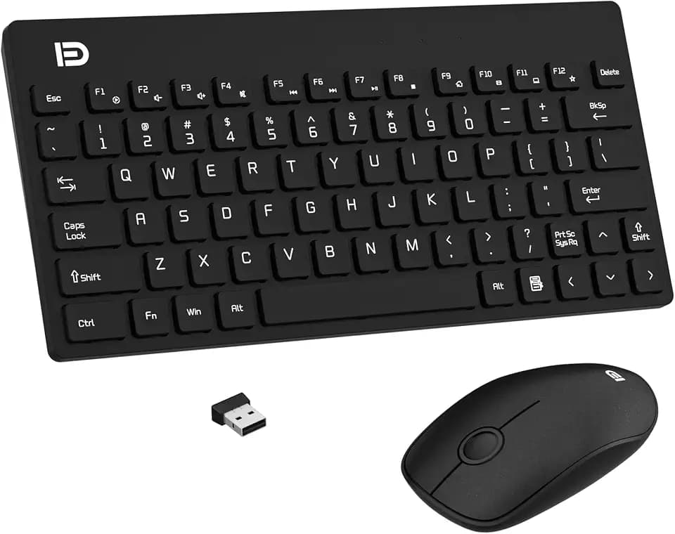 MangoEra Mini Wireless Keyboard and Mouse, Quiet 2.4GHz for Laptop