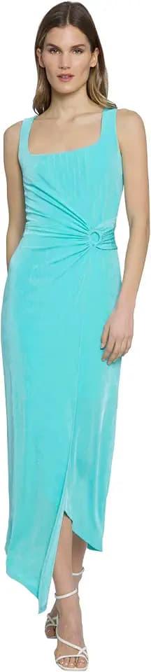 Donna Morgan Women's Square Neck Sleeveless Wrap Maxi Dress for Women | Formal & Cocktail Dresses for Women