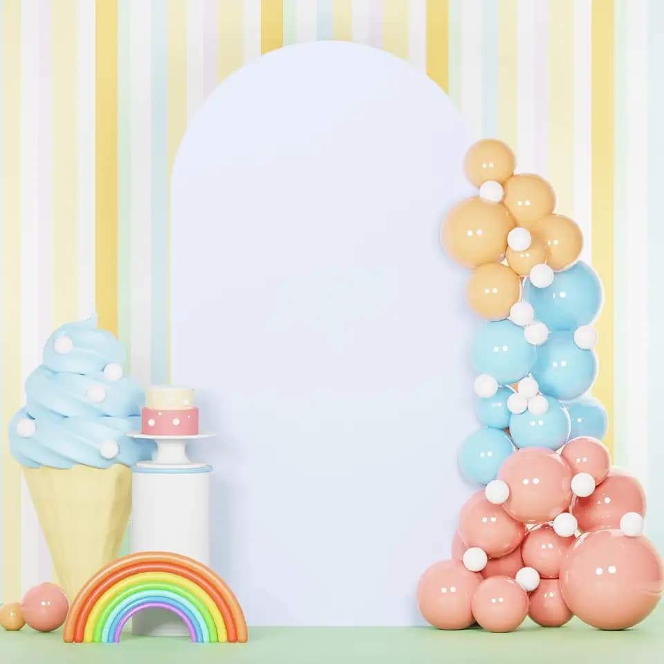 White Arch Cover 7.2FT Spandex Arch Backdrop Stand Cover Wedding Arches Fabric Backdrop Covers for Party Arched Stand Chiara Backdrops Arched Covers for Birthday Baby Shower Bridal Shower Decoration