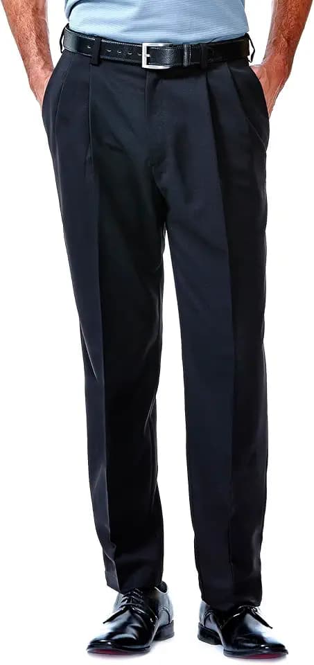 Haggar Men's Classic Fit Cool 18 Pleated Pant