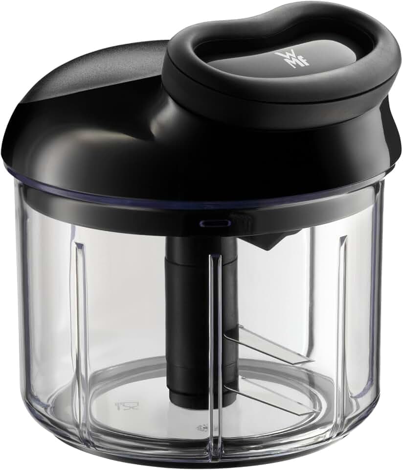 WMF Gourmet Gemüseschneider manuell mit Seilzug, Multizerkleinerer manuell 900ml, ideal für Gemüse, Zwiebeln, Knoblauch, Nüsse, Kräuter oder Obst, Kunststoff