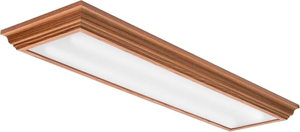 Lithonia Lighting Cambridge 4' LED Kitchen Light Fixture, Cool White, Oak