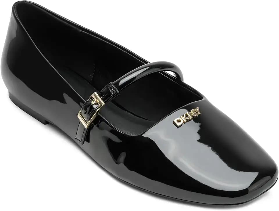 DKNY Women's Danita Ballet Flat with Belt Strap