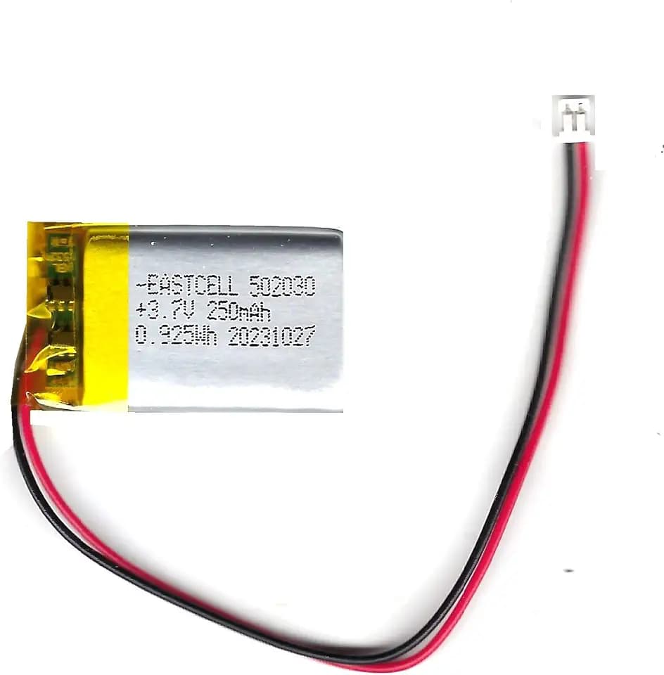 LiPo 250 mAh 3,7V Akku mit MOLEX 2-Pin-Stecker & Schutz, 1 Stück