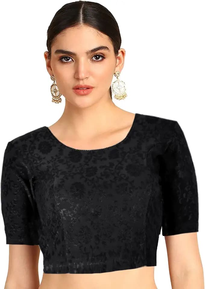 Chandrakala Readymade Blouses for Women Sarees,Stretchable(B202-P)