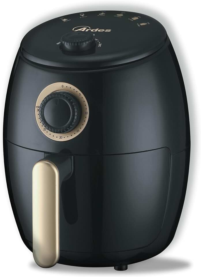 ARDES - Heißluftfritteuse 2 Liter Fassungsvermögen Air Fryer klein 30-Minuten-Timer Höchsttemperatur 200 °C Modell Eldorada Mini 2L AR1K32