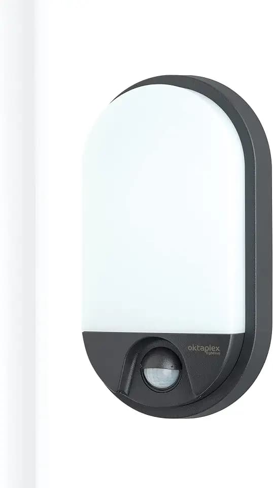 Oktaplex LED Aussenlampe Oval mit Bewegungsmelder Lumi IP54