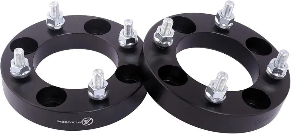 Black Forged 4x4 Golf Cart Wheel Spacers 1 Inch with 1/2" Studs Compatible with EZ GO EZGO Club Car (4x101.6 Bolt Pattern 62mm Center Bore) - Pack of 2