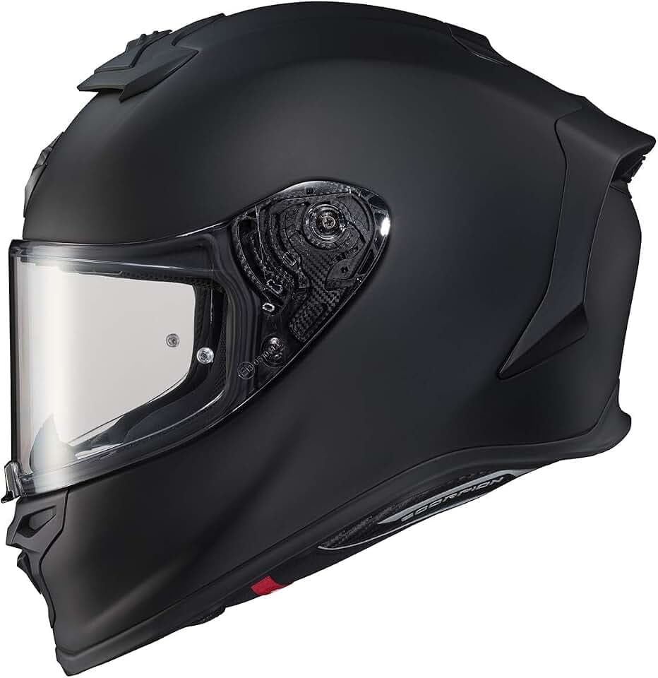 ScorpionEXO R1 Air Full Face Motorcycle Helmet with Pinlock Shield and Bluetooth Ready Speaker Pockets DOT ECE Solid (Matte Black - Small)