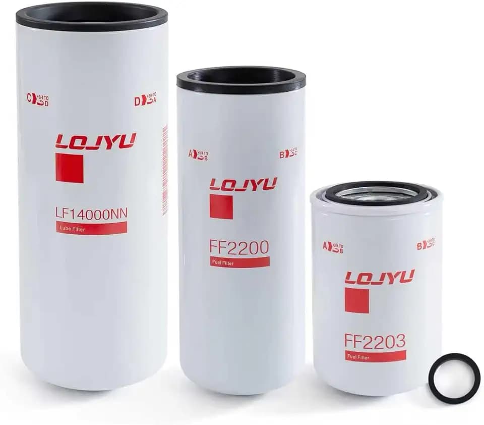 3-Piece Filter Kit for Fleetguard LF14000NN/FF2200 for Cummins X15