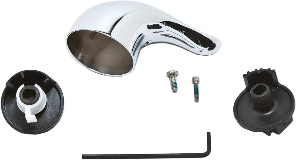 Moen Chrome Metal Replacement Lever Shower Handle Kit for Single Handle Tub and Shower Faucets, 100657