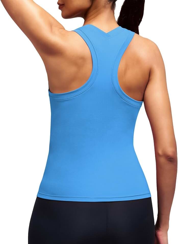 Alaroo Workout Tank Tops for Women Racerback Athletic Gym Clothes Womens Yoga Tight Fit Sleeveless Shirts Activewear