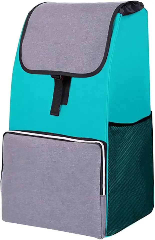 Shopping Cart Replacement Bag, Trolley Waterproof Spare Bag with Side Pockets and Front Pocket, for Aluminium Alloy Frame 48L (13.4x10x22in) (Color : D)