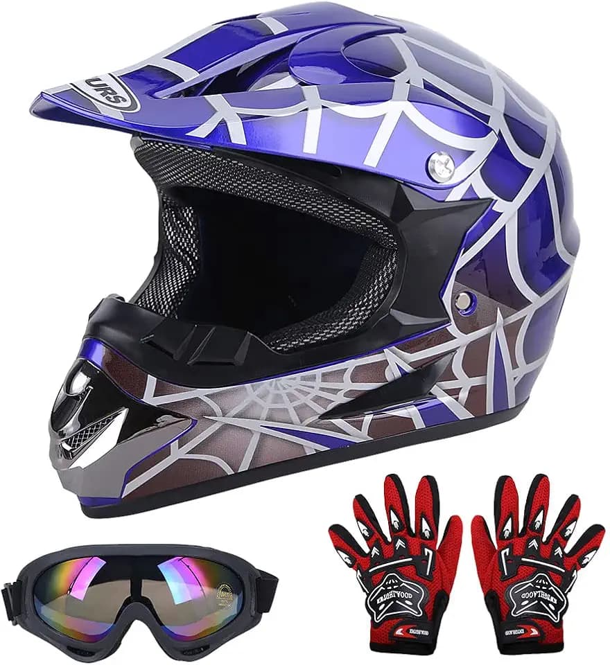 OUMURS Youth Dirt Bike Helmet DOT Approved, Kids Full Face Motocross Helmet